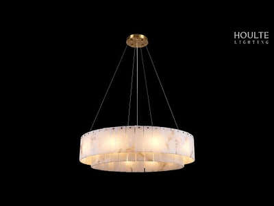 Sawyer Alabaster Round Chandelier 32"D