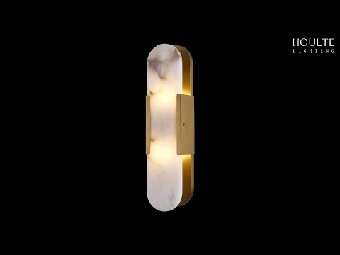 OpalEdge Alabaster Oval Wall Sconce 14"H
