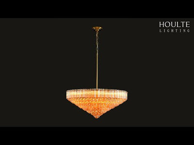 Ethereal Crystal Radiance Round Chandelier 14"D