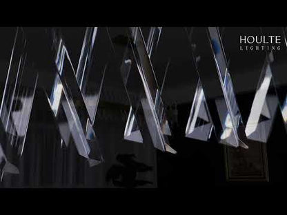 Vetro Prism Crystal Rectangular Chandelier 40"