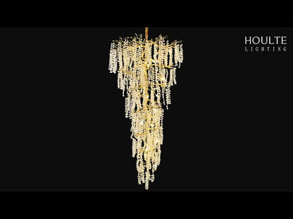 Shiro Noda Crystal Tree Branch Round Chandelier 95"