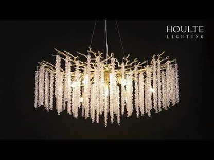 Snow Tree Branch Crystal Chandelier 40"D