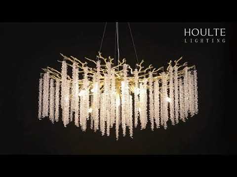 Snow Tree Branch Crystal Chandelier 40"D