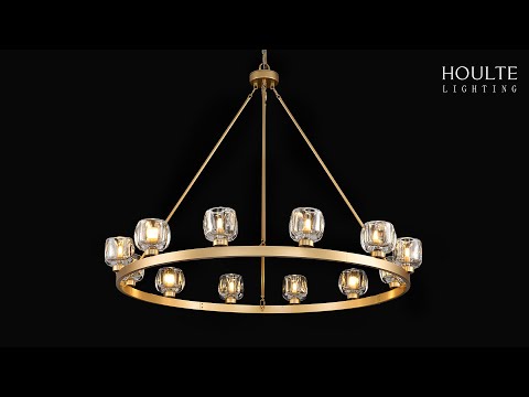 Vellum Round Chandelier 48"D