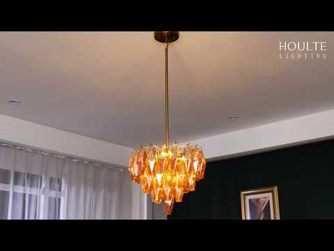 Celestial Drop Round Glass Pendant 17"D