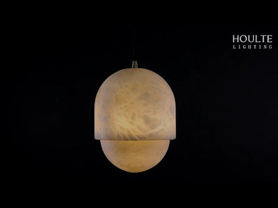 Hecate Alabaster Pendant 6"D