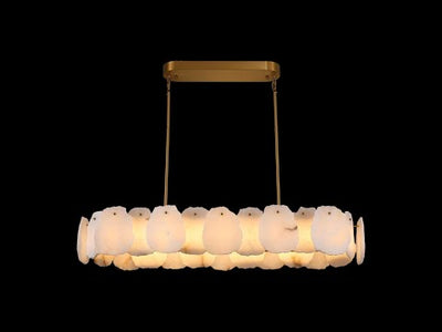 Moira Alabaster Oval Chandelier 43"W