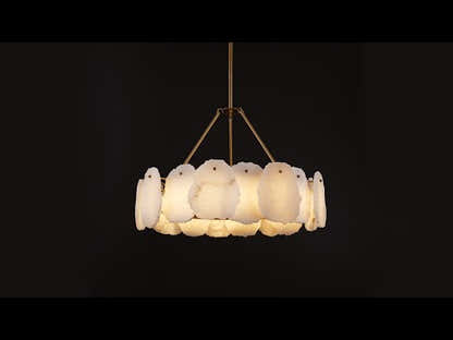 Moira Alabaster Round Chandelier 24"D