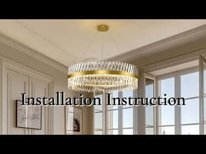 Vetro Prism Crystal Round Chandelier 24"D