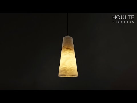 Capus Conical Alabaster Pendant 10''H