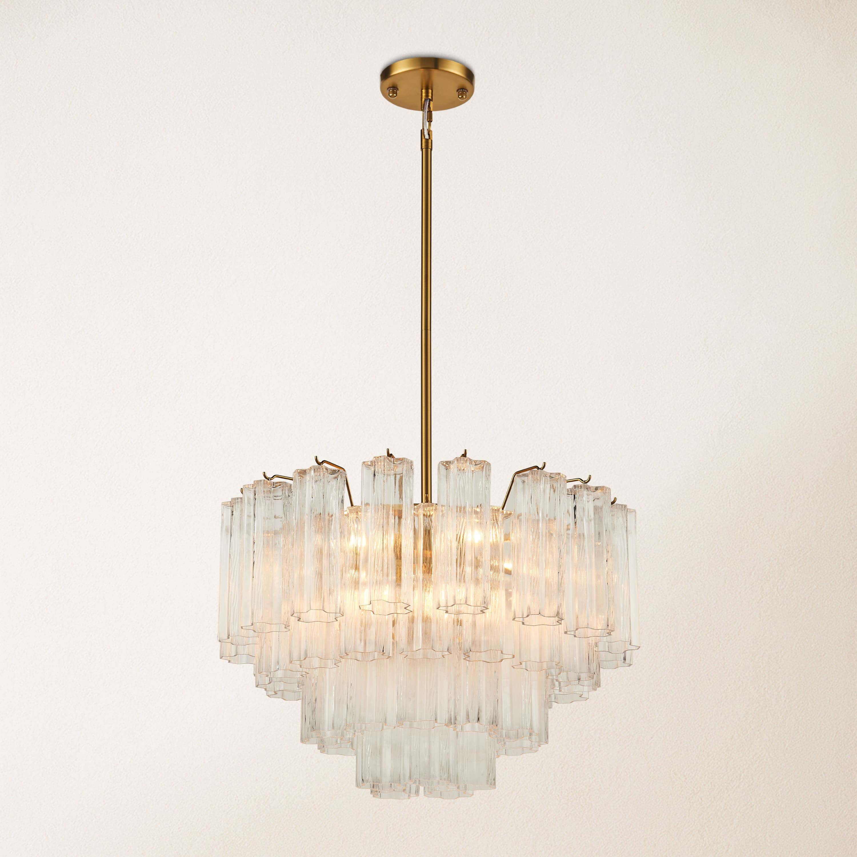 Dawel Glass Round Chandelier 24"D