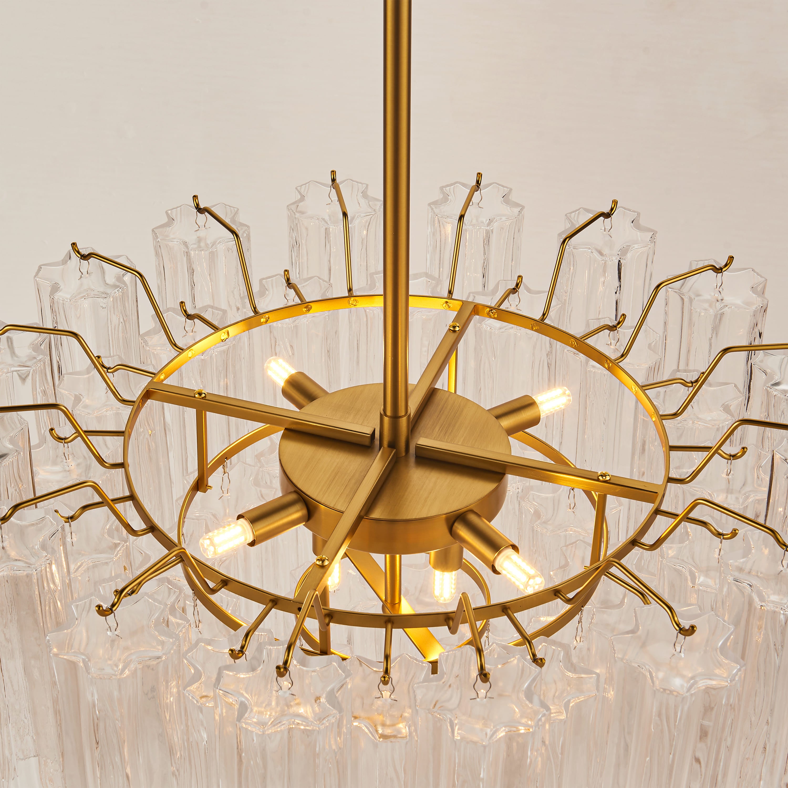 Dawel Glass Round Chandelier 24"D