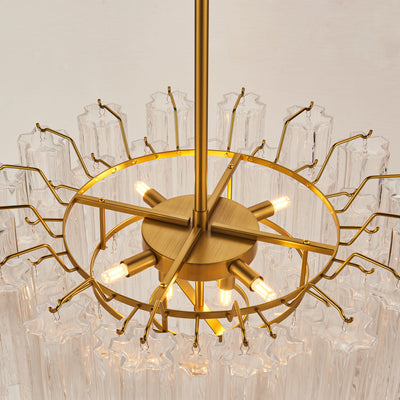 Dawel Glass Round Chandelier 24"D