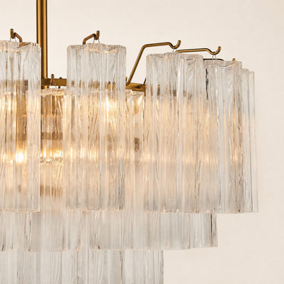 Dawel Glass Round Chandelier 24"D
