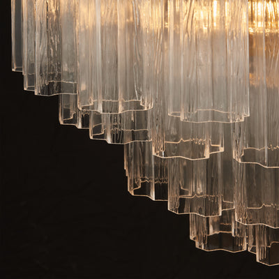 Dawel Glass Round Chandelier 24"D