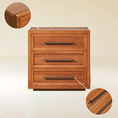 Alvar 30″ Oak 3-Drawer Chest