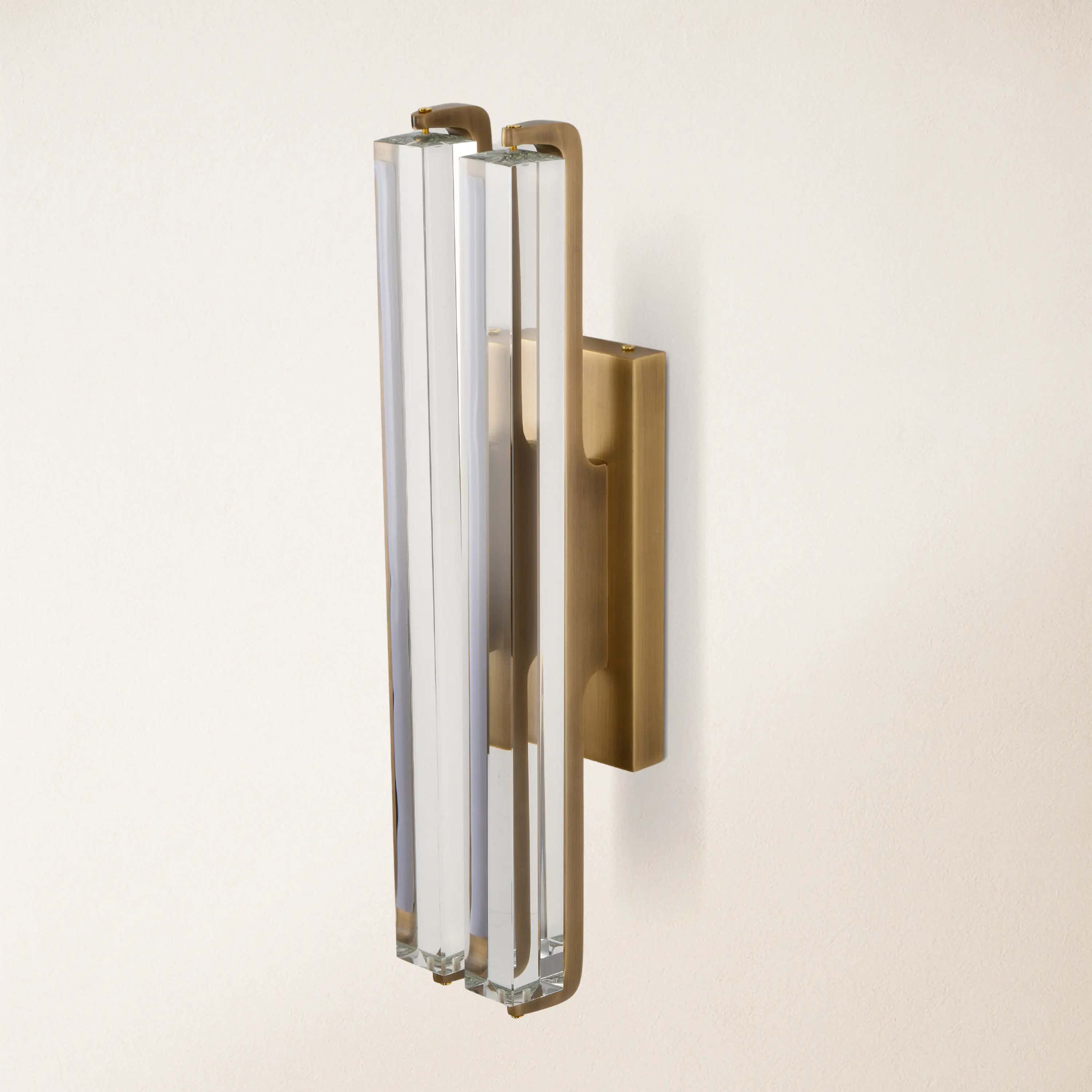 Clara Glow Crystal Double Wall Sconce 19"