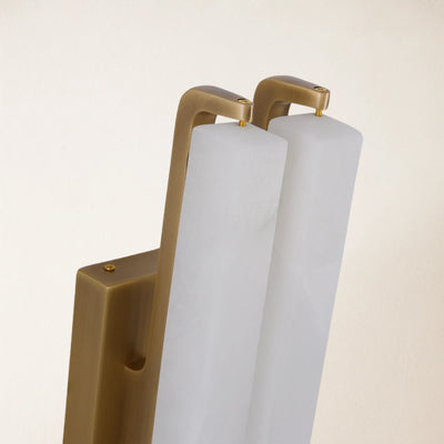 Clara Glow Alabaster Double Wall Sconce 19"H