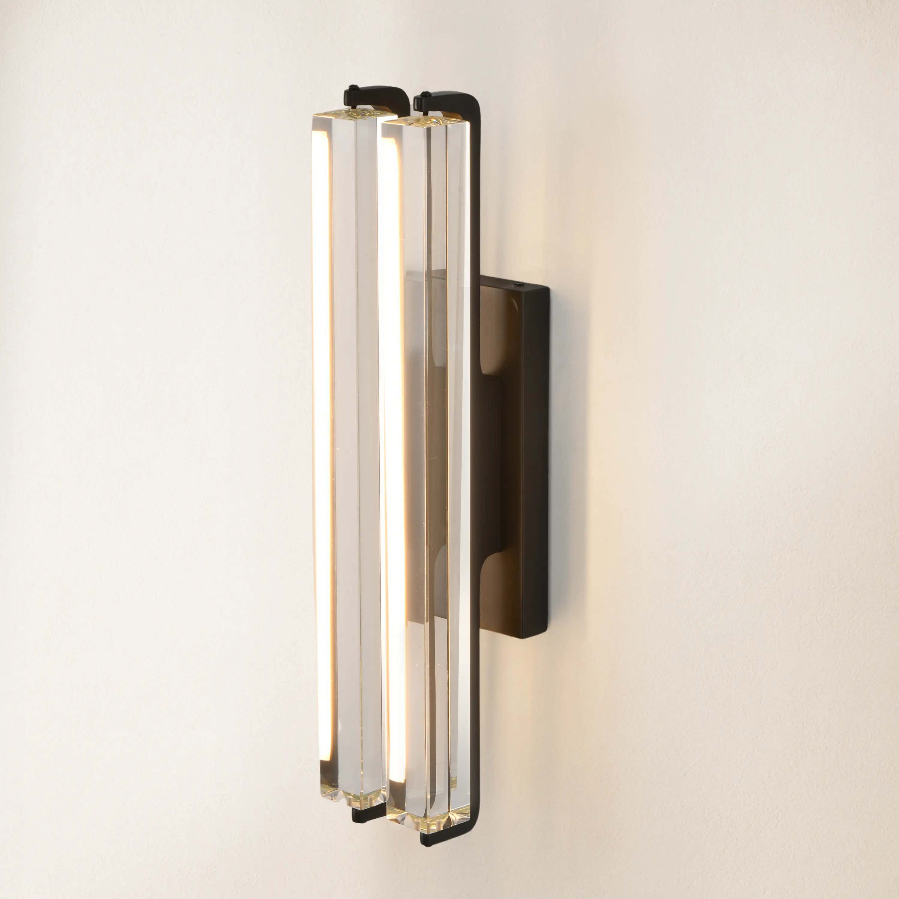 Clara Glow Crystal Double Wall Sconce 19"