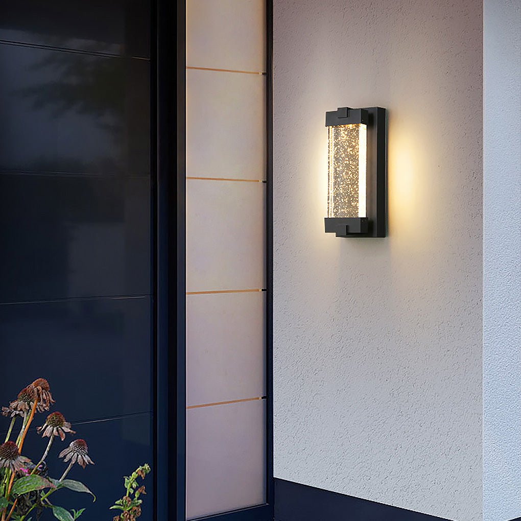 Pluvia Crystal Bubbles Rectangular Outdoor Wall Light