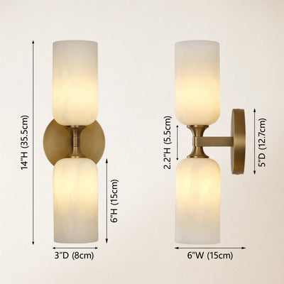 Axis Alabaster Wall Sconce 14"H