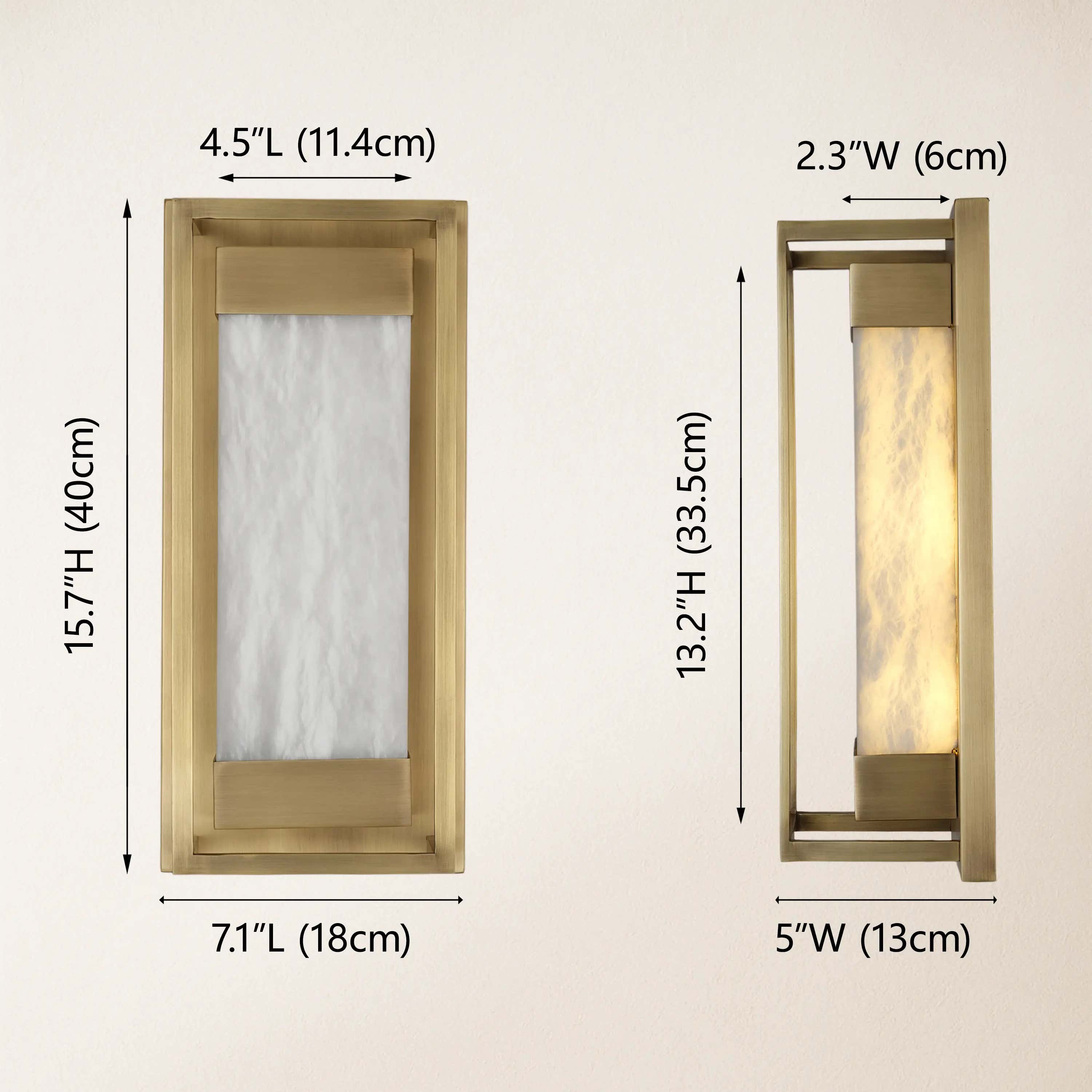 Bravura Alabaster Wall Sconce 16"H