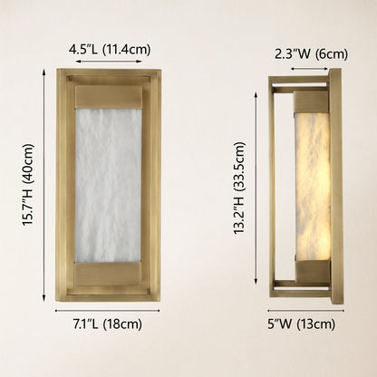 Bravura Alabaster Wall Sconce 15.7"H