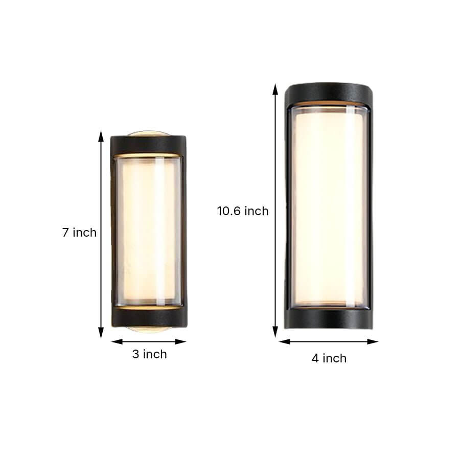 Sleek Dual-Directional Outdoor Wall Light with Modern Arc & Rectangular Designs