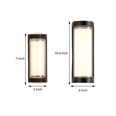 Sleek Dual-Directional Outdoor Wall Light with Modern Arc & Rectangular Designs