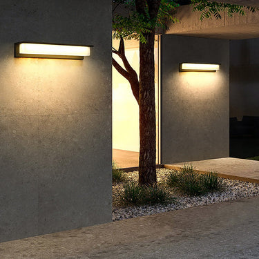 Contemporary Rectangle Weatherproof Stainless Steel Outdoor Wall Light