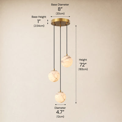 Solindra Resin Globe Cascade Chandelier size-image 