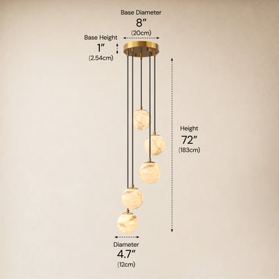 Solindra Resin Globe Cascade Chandelier size-image 