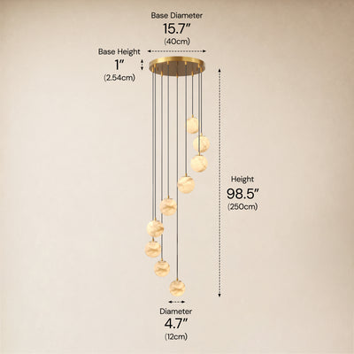 Solindra Resin Globe Cascade Chandelier size-image 