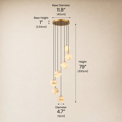 Solindra Resin Globe Cascade Chandelier size-image 