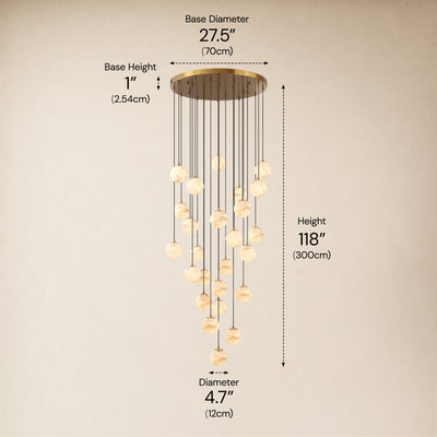 Solindra Resin Globe Cascade Chandelier size-image 
