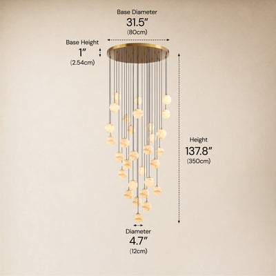 Solindra Resin Globe Cascade Chandelier size-image 