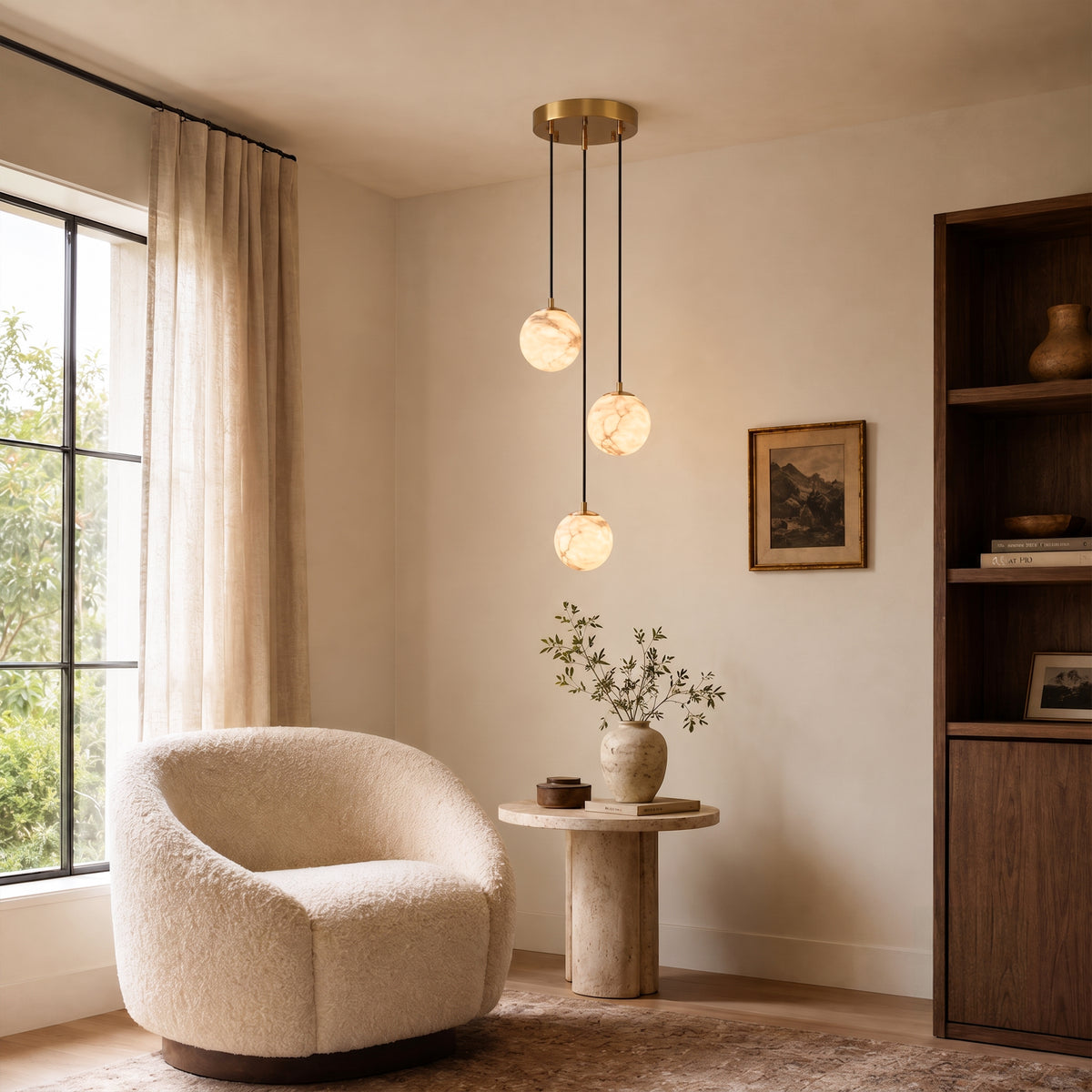 Solindra Resin Globe Cascade Chandelier 