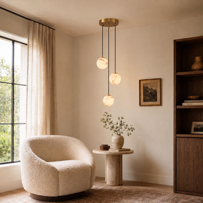 Solindra Resin Globe Cascade Chandelier 