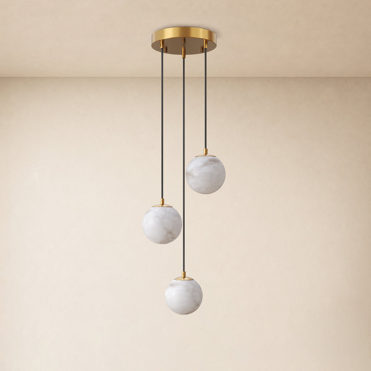 Solindra Resin Globe Cascade Chandelier 