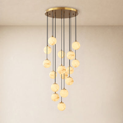 Solindra Resin Globe Cascade Chandelier 