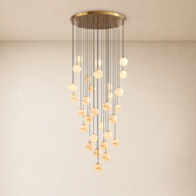 Solindra Resin Globe Cascade Chandelier 