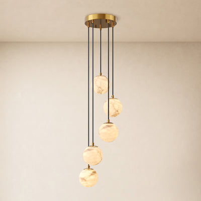 Solindra Resin Globe Cascade Chandelier 