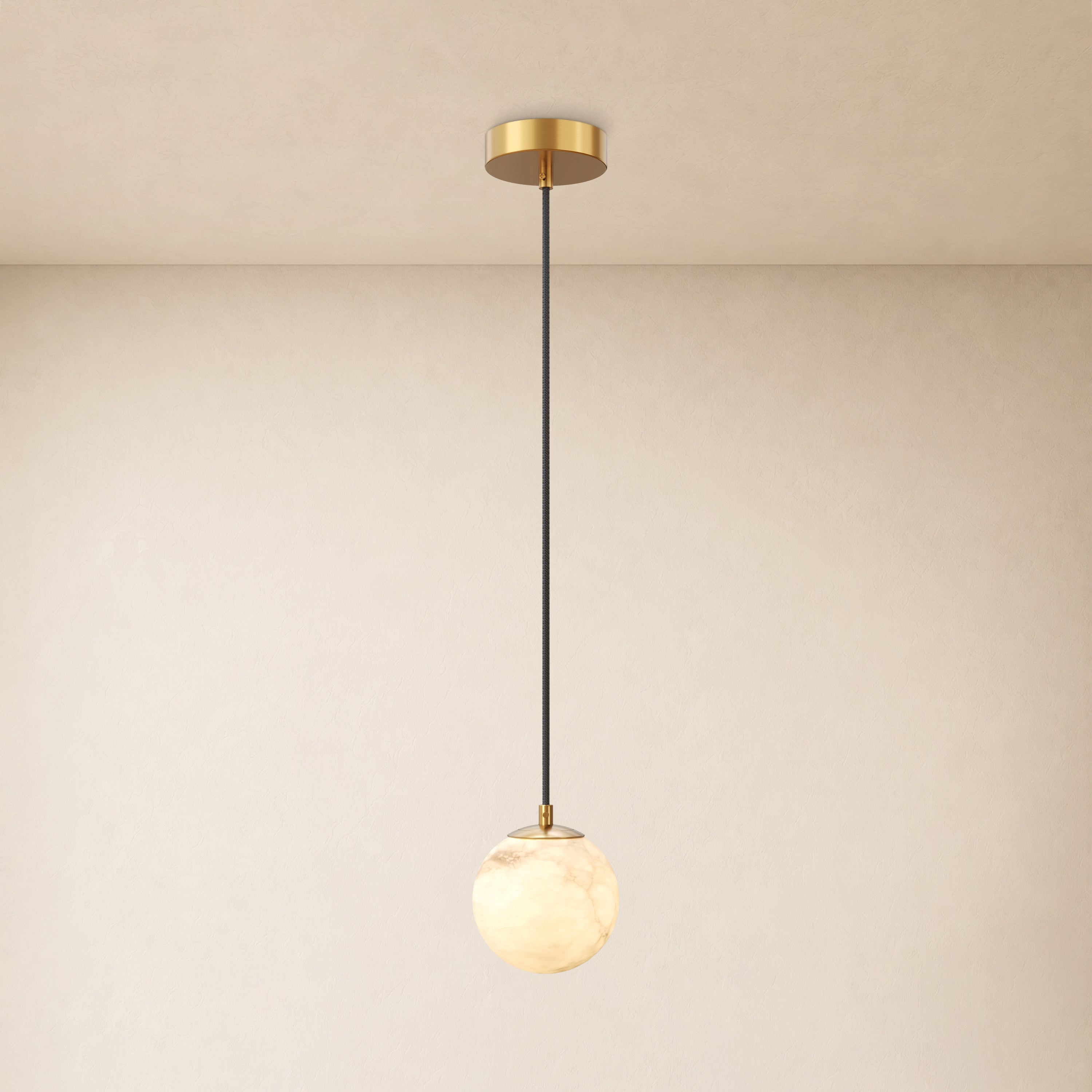 Solindra Resin Globe Pendant 4.7"D #Finish_Gold,Size_4.7"