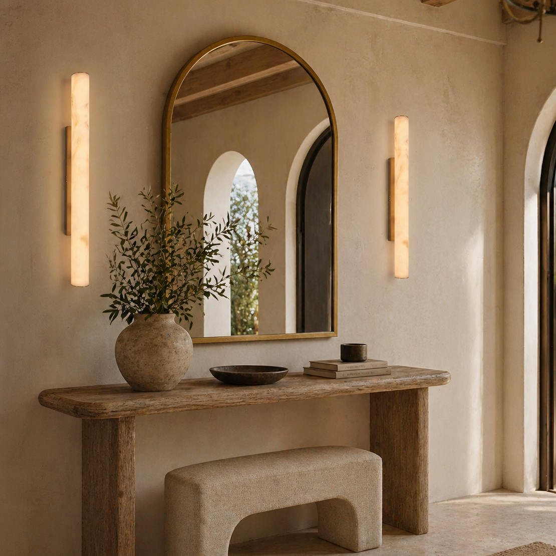 Sylvia Palladian Resin Wall Sconce 36"H #Finish_Gold