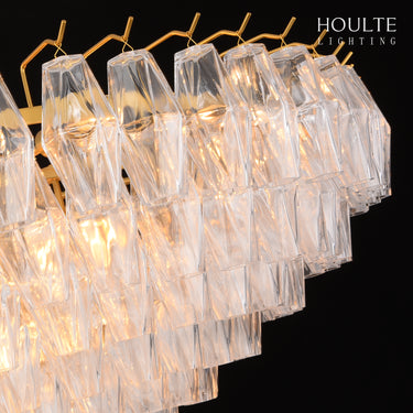 Celestial Drop Round Crystal Glass Chandelier 48''D