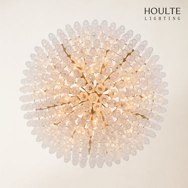 Celestial Drop Round Crystal Glass Chandelier 48''D