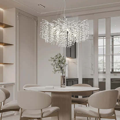 Lustre Branches Crystal Round Chandelier for All Rooms 30"D