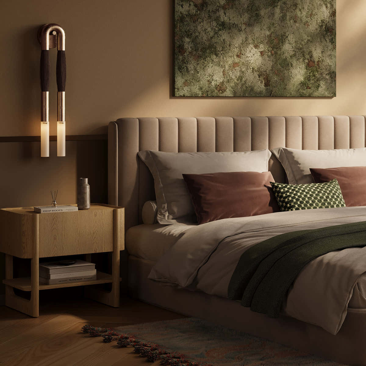 Horsehair Solid Brass Wall Sconce 30H