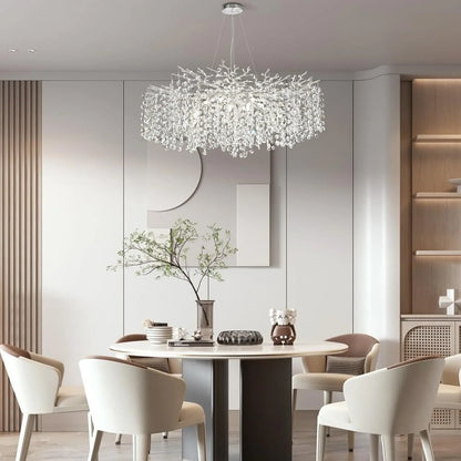 Lustre Branches Crystal Round Chandelier for All Rooms 40"
