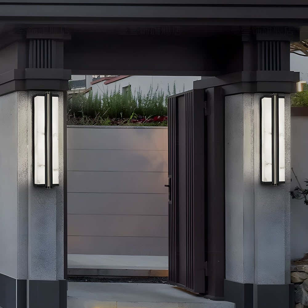 Voidray Resin Marble Shade Outdoor Wall Light